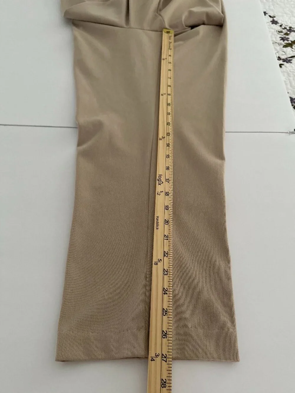 Alfred Dunner Classic Fit Beige Ankle Pants XL Pull On Comfort Stretch